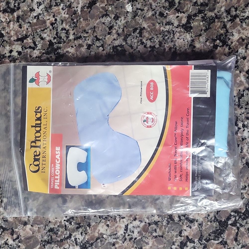 Core products travel core pillowcase blue color new in bag model ACC 808